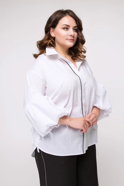 Рубашка "Ксения" (белый) 56 (XXXXL) - изображение 4