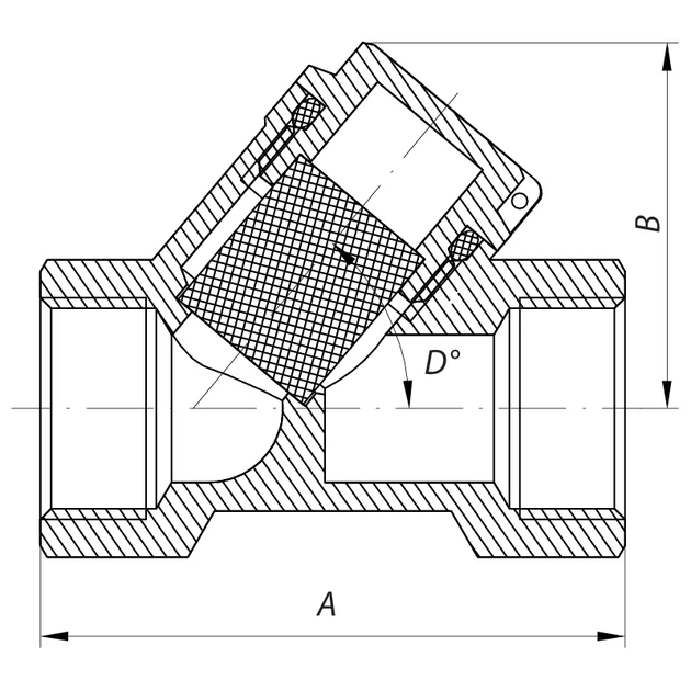 Фільтр грубого очищення KOER KR.F01 косий 1/2" 500 мкм KR0105 - Фото 2 Фільтр грубого очищення KOER KR.F01 косий 1/2" 500 мкм KR0105 - зображення 2
