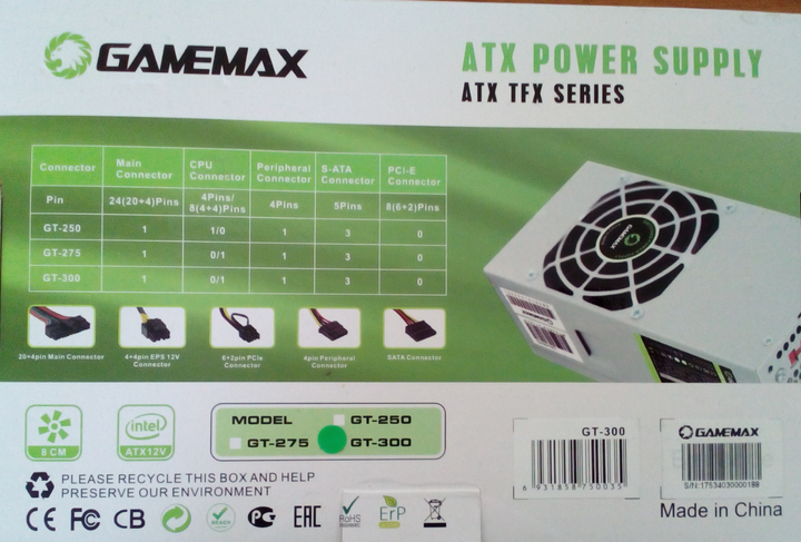 Блок питания GameMax 300W TFX (GT-300) - изображение 3