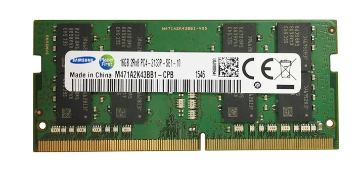 пам'ять SO-DIMM DDR4 16GB SAMSUNG ORIGINAL 2133 MHz - (M471A2K43BB1-CPB) - Фото 1 пам'ять SO-DIMM DDR4 16GB SAMSUNG ORIGINAL 2133 MHz - (M471A2K43BB1-CPB) - зображення 1