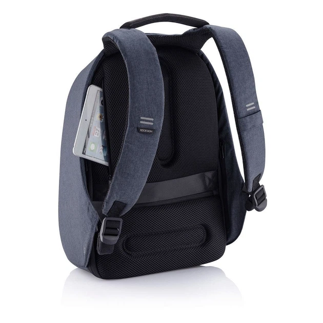 Рюкзак антивор XD Design Bobby Hero Small 13,3' , RFID защита, USB-порт, синий - изображение 6