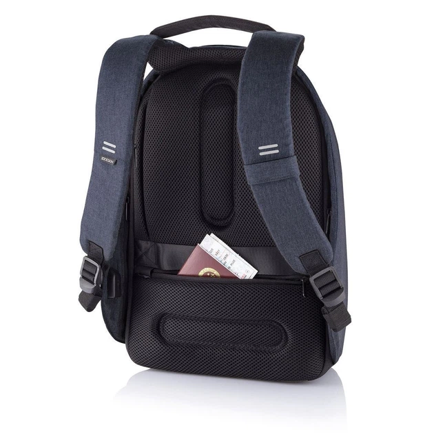 Рюкзак антивор XD Design Bobby Hero Small 13,3' , RFID защита, USB-порт, синий - изображение 5