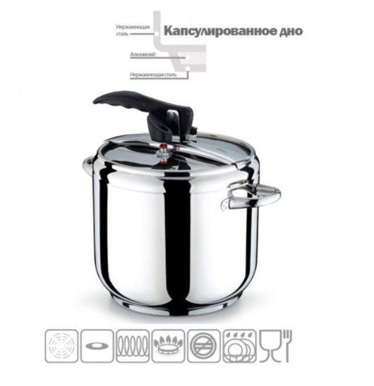 Каструля скороварка Home Perfect 5л нержавіюча сталь з індукцією - зображення 4