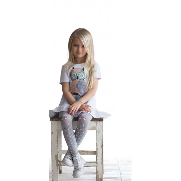 Колготи дитячі з малюнком PIXIE KNITTEX р.80-86 (сірі) - изображение 2