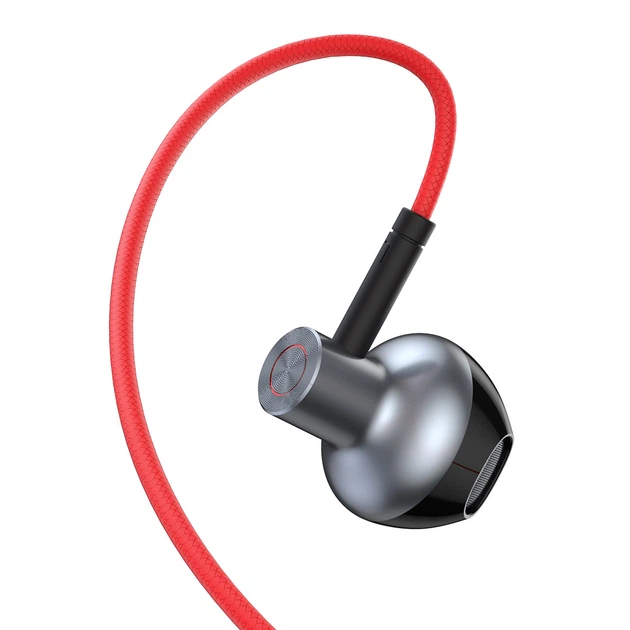 Наушники Baseus Encok H19 Wired Earphone 3.5mm Красный - изображение 5