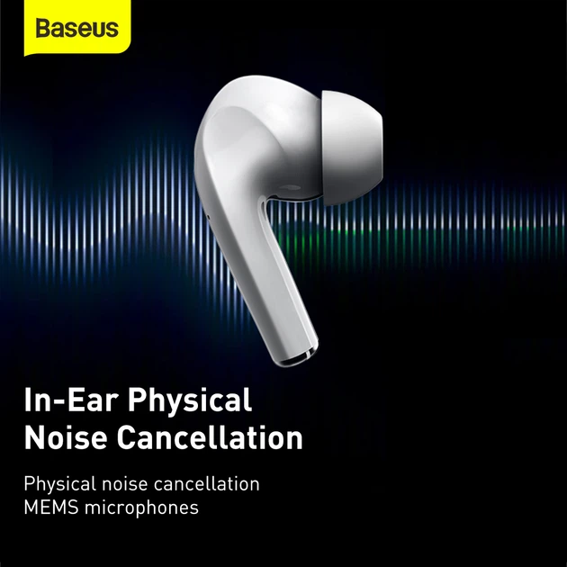 Беспроводные Bluetooth наушники Baseus Encok True Wireless TWS Earphones W3 Белый - Фото 12 Беспроводные Bluetooth наушники Baseus Encok True Wireless TWS Earphones W3 Белый - изображение 12