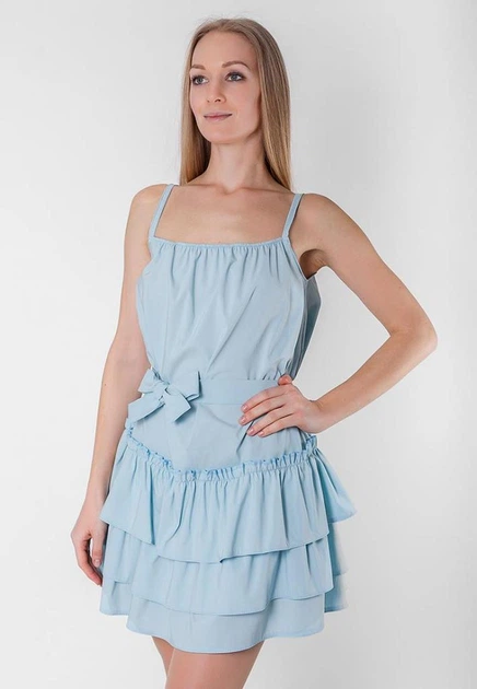 Женское платье Подіум Aliya 25895-LIGHT/BLUE S Голубой - Фото 2 Женское платье Подіум Aliya 25895-LIGHT/BLUE S Голубой - изображение 2