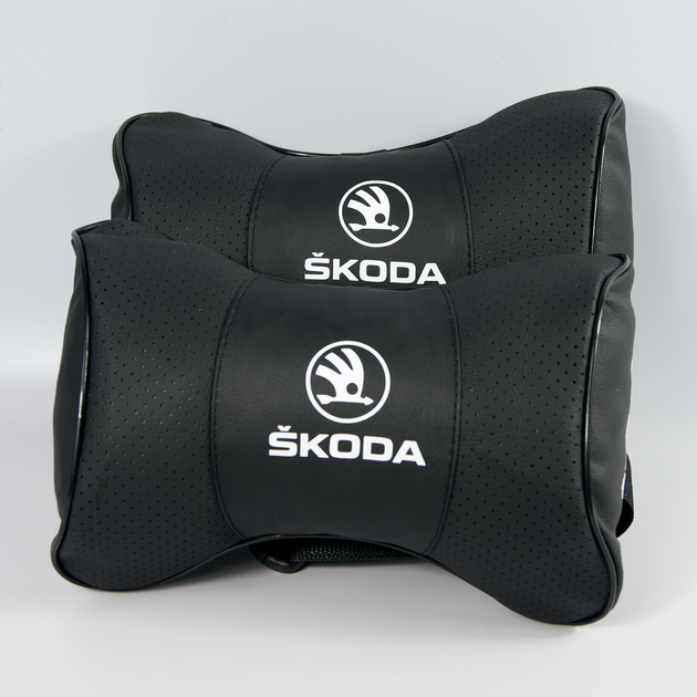 Подушка-подголовник с маркой авто Skoda - Фото 2 Подушка-подголовник с маркой авто Skoda - изображение 2