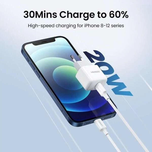 Ładowarka sieciowa Ugreen CD241 Mini PD 20 W Fast Charger White (6957303812202) - obraz 4