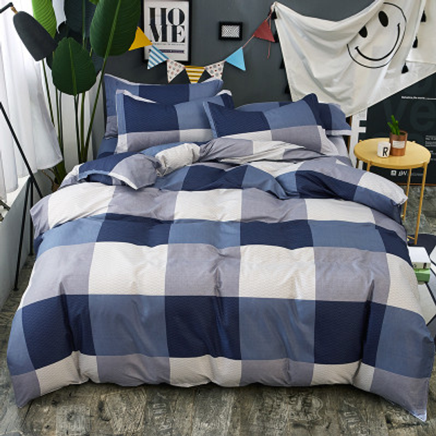 Постельное белье двуспальное поликоттон HomyTex Classic Blue lake ...