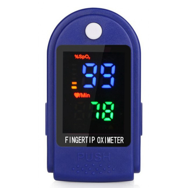 Електронний пульсоксиметр на палець LYG-88 LED, Синій/Білий - зображення 2
