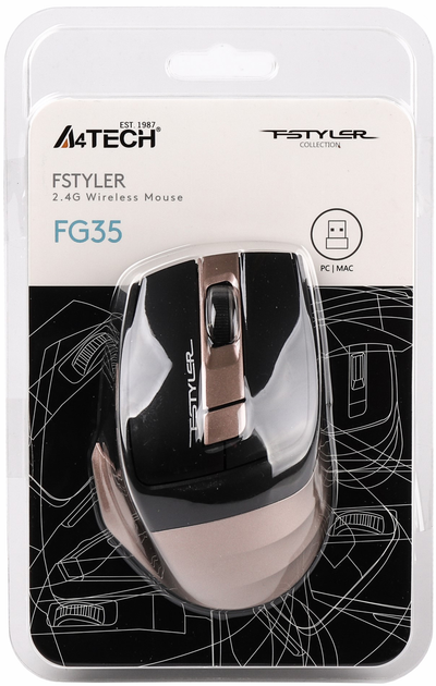 Мышь A4Tech FG35 Wireless Bronze (4711421947855) - изображение 6