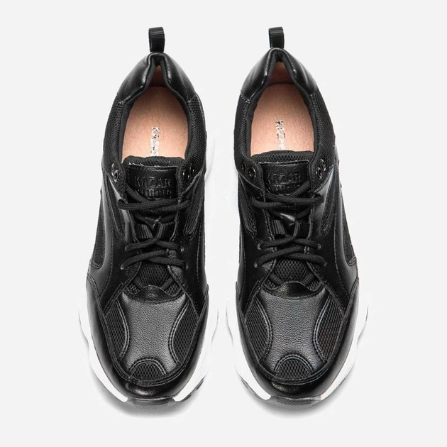 Sneakersy damskie z siatki na wysokiej platformie do kostki Buty sportowe Kazar 53278-S5-00 37 24 cm Czarne (5903387264735) - obraz 3