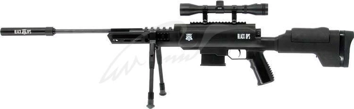 Пневматична гвинтівка Norica Black OPS Sniper приціл 4x32 сошки - зображення 1