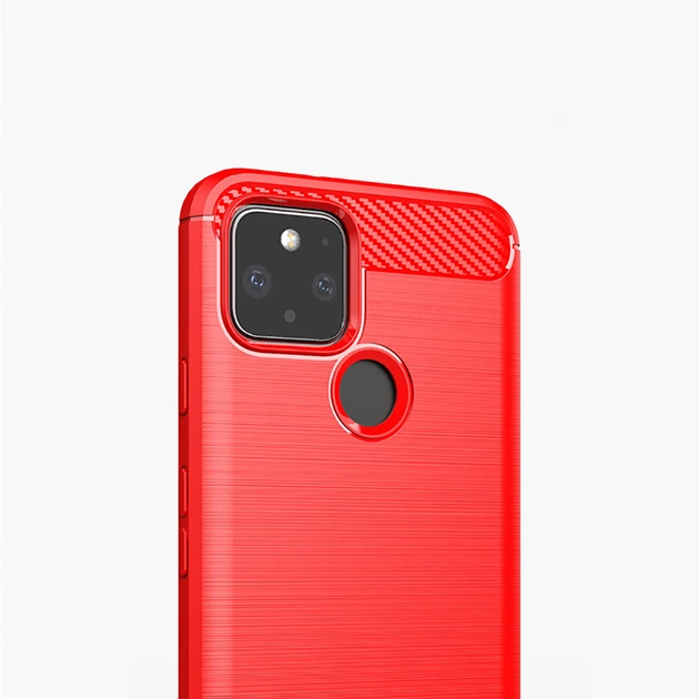 Чохол Lenuo Carbon Fiber для Google Pixel 4a 5G Червоний - Фото 2 Чохол Lenuo Carbon Fiber для Google Pixel 4a 5G Червоний - изображение 2