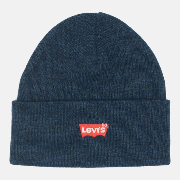 Levi's Beanie Uomo - Cuffia Ricamata Batwing Rossa, 100% Acrilico, Taglia Unica - Foto 5