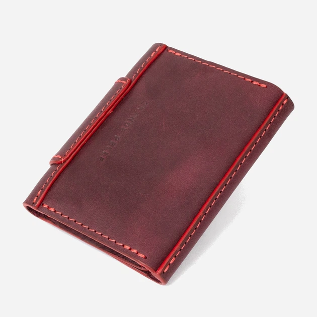 Картхолдер кожаный Grande Pelle leather-11408 Бордовая - изображение 2