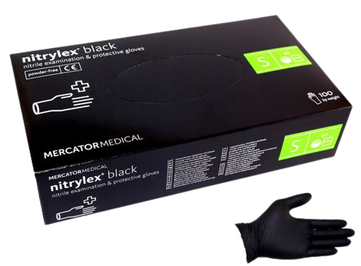 Перчатки нитроловые NITRYLEX BLACK нестерильные неопудренные (XS) - изображение 2