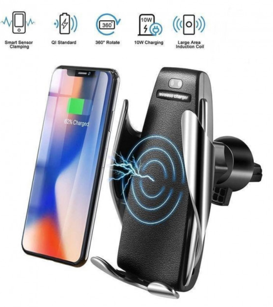 Автодержатель с функцией беспроводной зарядки Smart Sensor S5 (KG-66) - изображение 2
