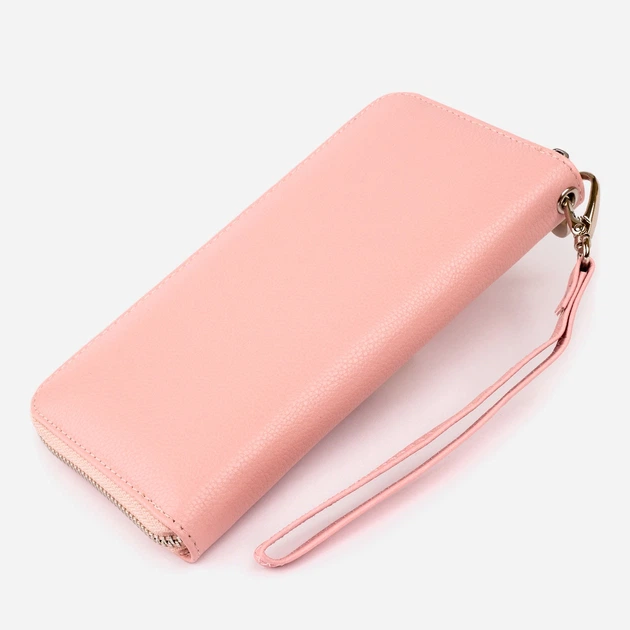 Женский кошелек-клатч вместительный кожаный ST Leather Accessories 19279 Розовый - Фото 2 Женский кошелек-клатч вместительный кожаный ST Leather Accessories 19279 Розовый - изображение 2