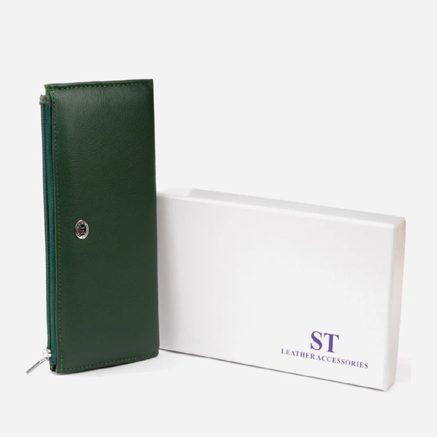 Кошелек ST Leather Accessories 19328 Зеленый - Фото 6 Кошелек ST Leather Accessories 19328 Зеленый - изображение 6