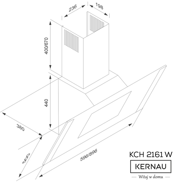 Витяжка KERNAU KCH 2161 W - зображення 2