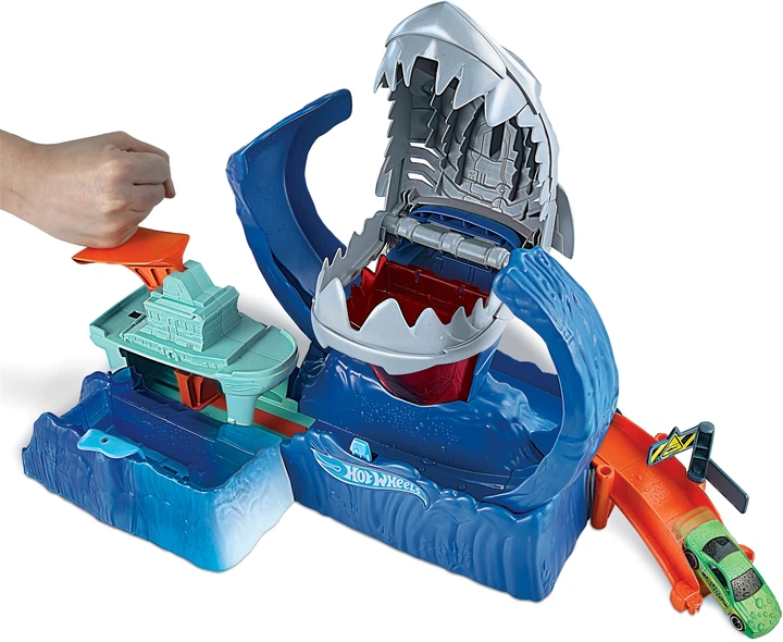 Zestaw do gry Hot Wheels Hungry Robot Shark z serii Change Color (GJL12) - obraz 4