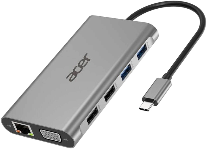Док-станция Acer 11в1 Type C dongle: 2xUSB3.0, 2xUSB2.0, 1xHDMI, 1xUSB ...