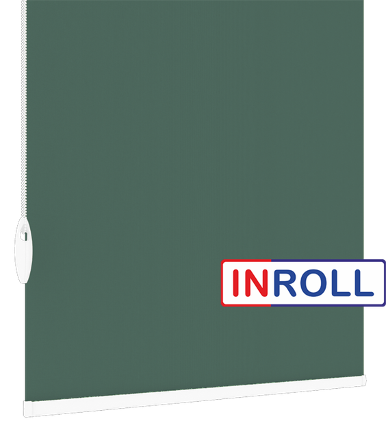 Ролета тканевая INROLL Есо-Mini 107,5х185 см Camila Темно-зеленый A625 - Фото 4 Ролета тканевая INROLL Есо-Mini 107,5х185 см Camila Темно-зеленый A625 - изображение 4