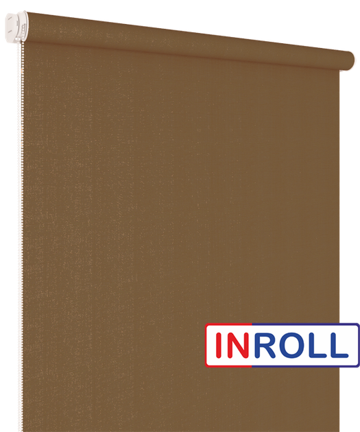 Ролета тканевая INROLL Есо-Mini 107,5х185 см BO Berlin Коричневый 301 Silver - изображение 3