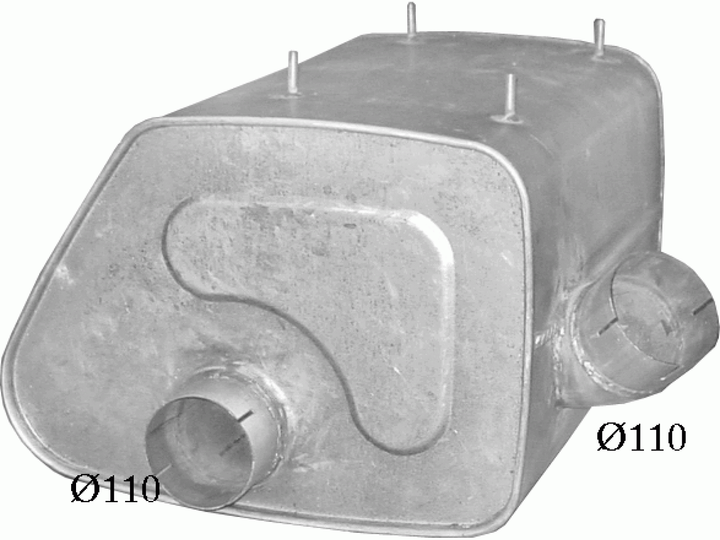 Глушник MAN F2000 93-din 49374 (68.44) Polmostrow алюмінієвий - зображення 1