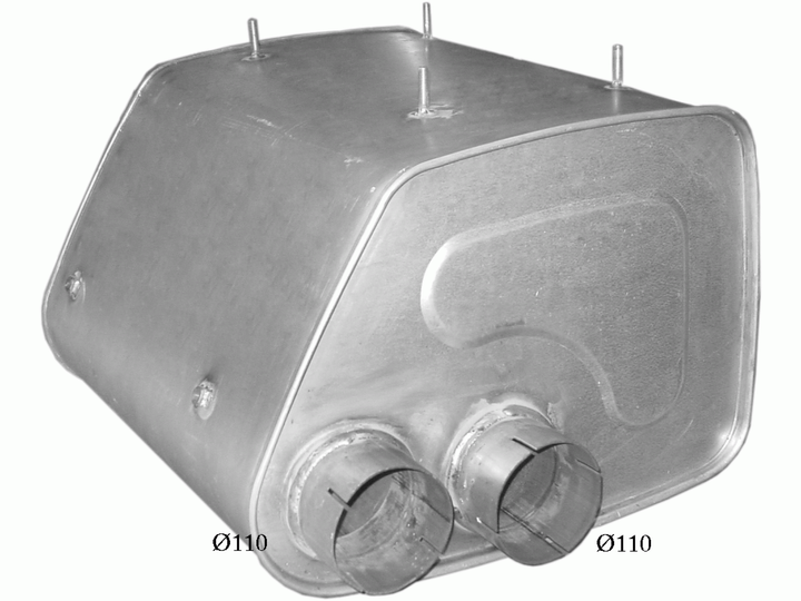 Глушитель MAN F2000 95-01 din 49377 (68.27) Polmostrow алюминизированный - изображение 1