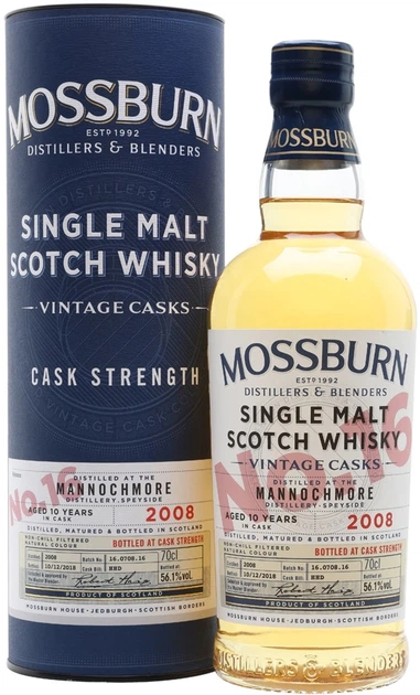 Віскі Mossburn Vintage Casks No16 Mannochmore Speyside 10yo 0.7 л 56.1% (5060033847220) - Фото 1 Віскі Mossburn Vintage Casks No16 Mannochmore Speyside 10yo 0.7 л 56.1% (5060033847220) - зображення 1