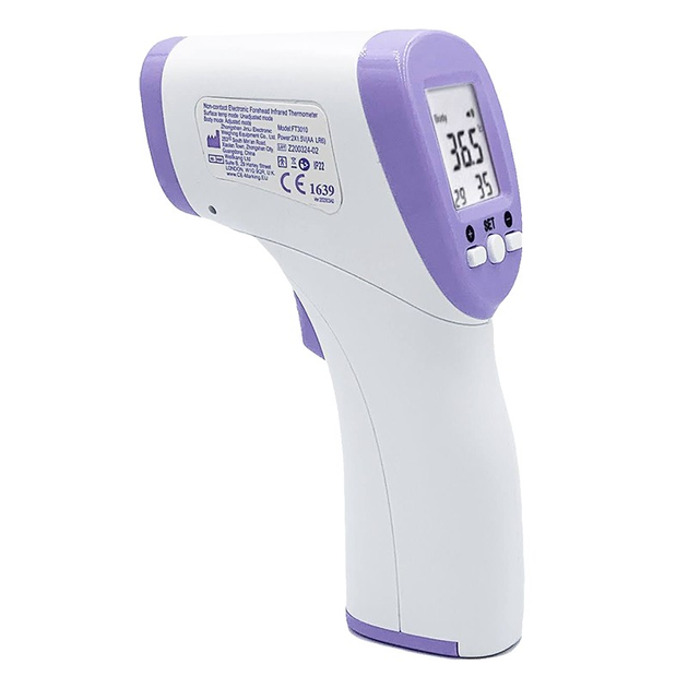 Термометр безконтактний інфрачервоний KINLEE FT3010 Біло-фіолетовий - изображение 1