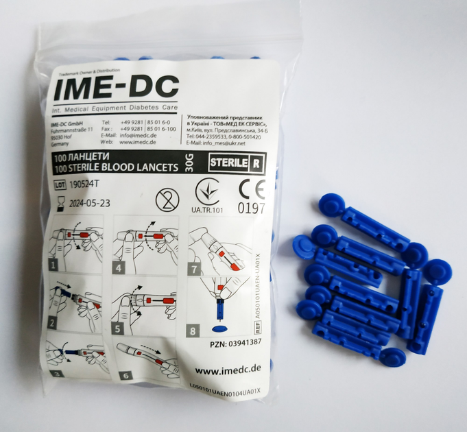 Ланцети IME-DC 100 штук (ІМЕ-ДІСІ) - зображення 1