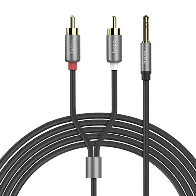 Кабель Hoco Grey UPA-10 Stereo 3,5"-2RCA" 1m Hoco Grey UPA-10 - Фото 1 Кабель Hoco Grey UPA-10 Stereo 3,5"-2RCA" 1m Hoco Grey UPA-10 - изображение 1