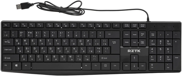 Клавиатура проводная RZTK KB 120 USB - изображение 5