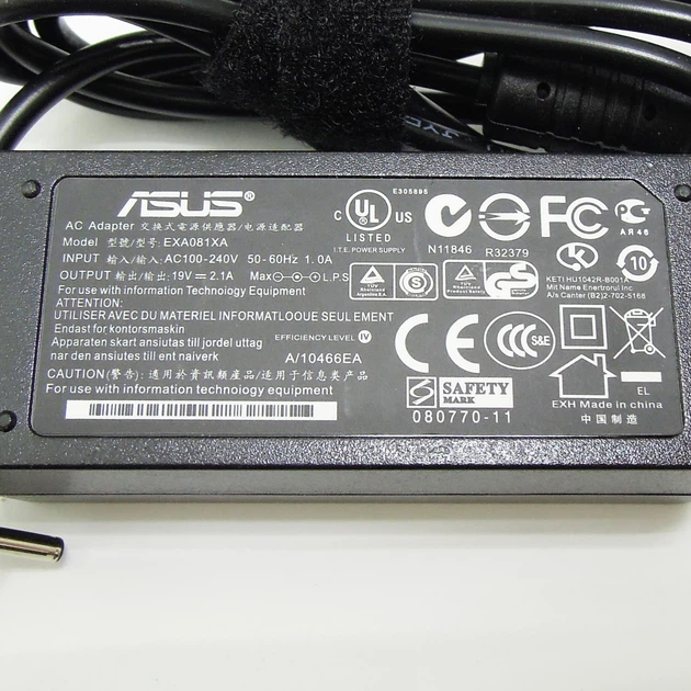 Блок живлення для ноутбука Asus 19V 40W 2.1 A 3.0x1.00mm (3523) - Фото 2 Блок живлення для ноутбука Asus 19V 40W 2.1 A 3.0x1.00mm (3523) - зображення 2