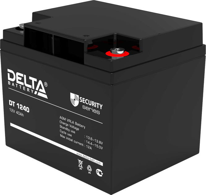Аккумуляторная батарея Delta DT 1240 12V 40Ah AGM – фото, отзывы .