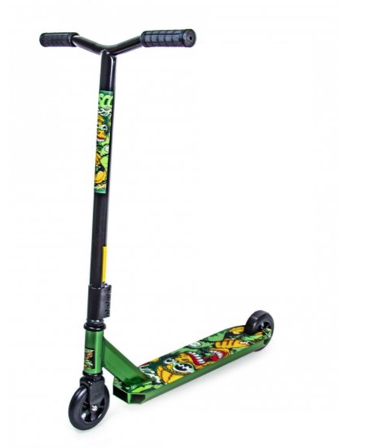 Детский самокат трюковый Space Sport Leone ABEC 9 Flex Fender Зеленый ...