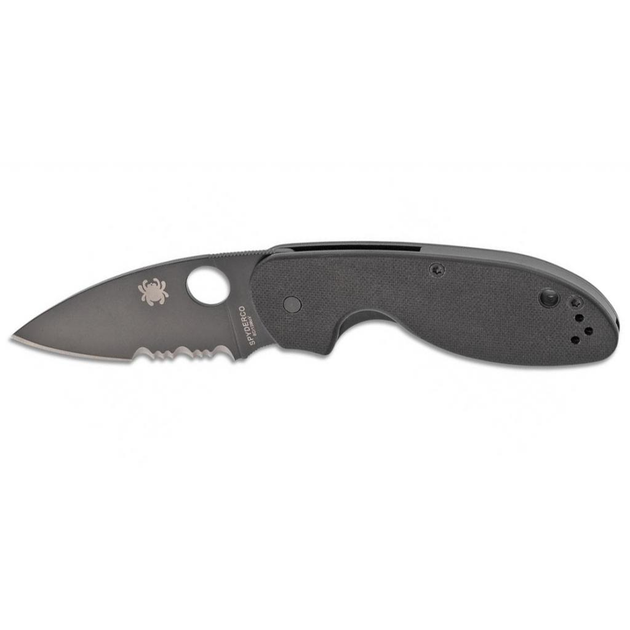 Ніж Spyderco Efficent Black Blade Serrated (C216GPSBBK) - зображення 1