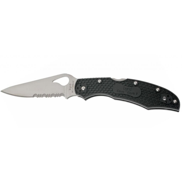 Нож Spyderco Byrd Cara Cara 2, FRN, полусеррейтор (BY03PSBK2) - изображение 1