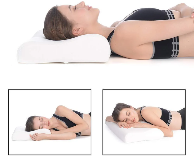 Ортопедична подушка Memory Pillow Анатомічна подушка для сну гіпоалергенна з ефектом пам'яті Біла - Фото 9 Ортопедична подушка Memory Pillow Анатомічна подушка для сну гіпоалергенна з ефектом пам'яті Біла - зображення 9