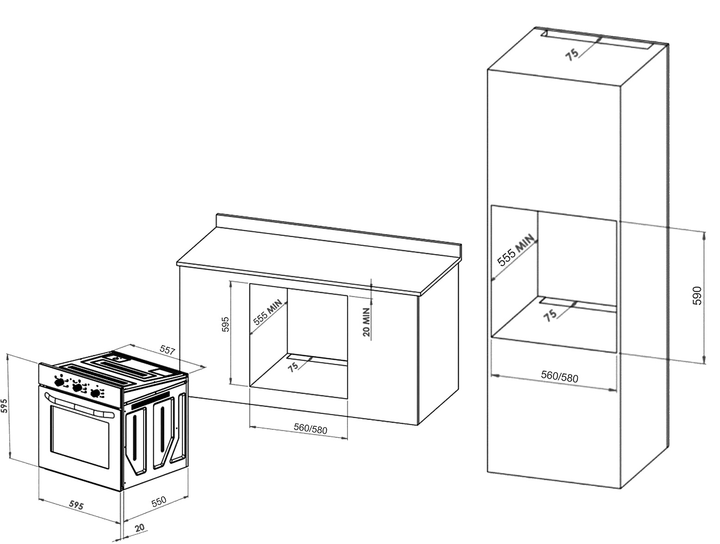Духова шафа електрична Eleyus MAXIMA 6010 BL SMT - зображення 20