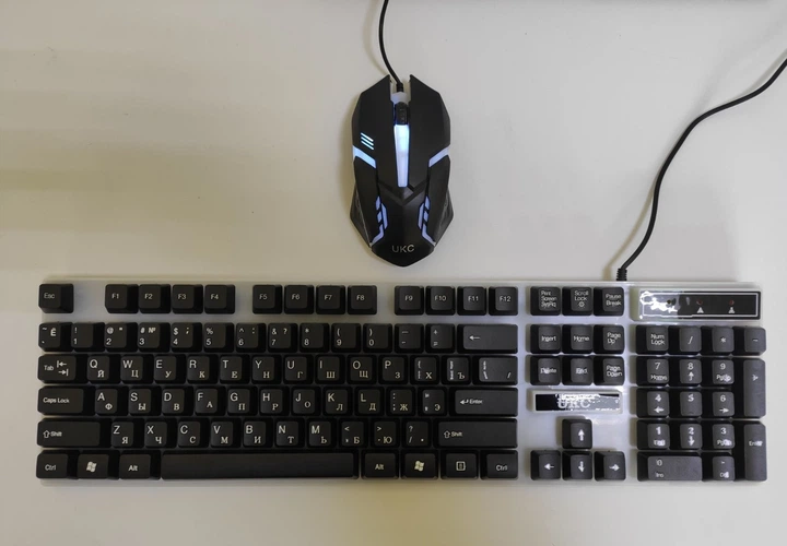Набор для геймеров игровая мембранная клавиатура с оптической мышкой с RGB LED подсветкой ART-5559 - Фото 6 Набор для геймеров игровая мембранная клавиатура с оптической мышкой с RGB LED подсветкой ART-5559 - изображение 6