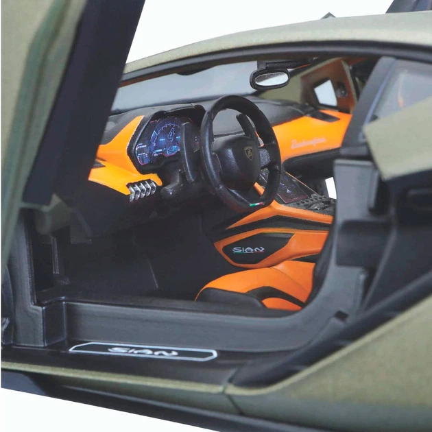 Автомодель Bburago Lamborghini Sian FKP 37 1:18 Зелена (4893993110469) - зображення 10