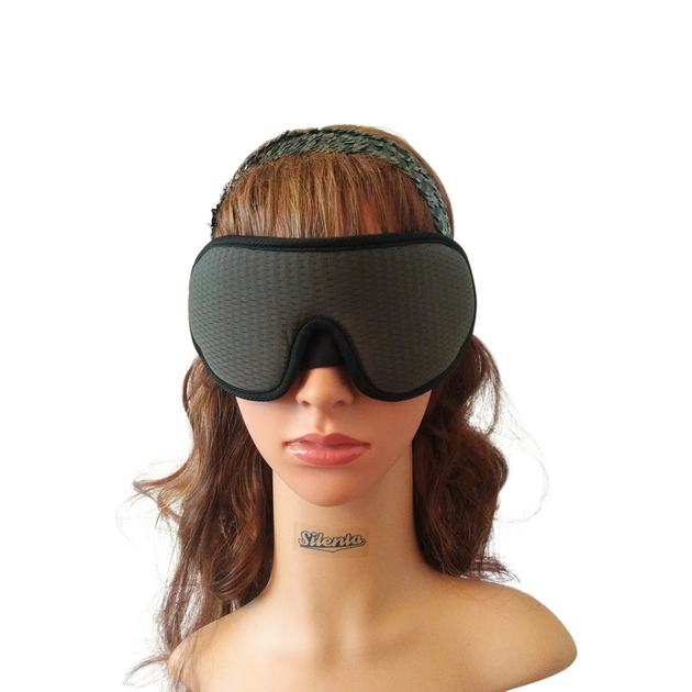 Маска для сна дышащая Silenta 3D Breath Grey + Беруши (17134) - изображение 2