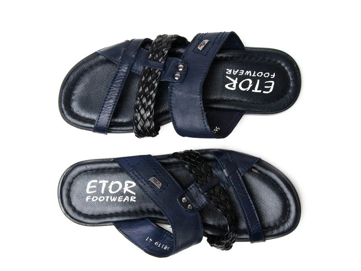 Шльопанці Etor 562-3715-1 темно-синій, 45 - Фото 1 Шльопанці Etor 562-3715-1 темно-синій, 45 - изображение 1