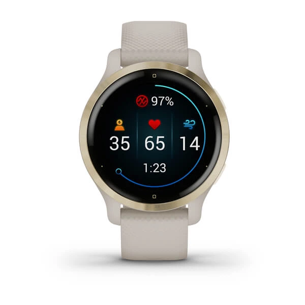 Смарт-часы Garmin Venu 2S Tundra + Champagne (010-02429-11); 1.1" (360x360) MIP / Bluetooth / Wi-Fi, GPS, GLONASS, Galileo, NFC / до 10 дней / 5 ATM / 40.4 х 40.4 х 12.1 мм, 38.2 г / бежевый - Фото 2 Смарт-часы Garmin Venu 2S Tundra + Champagne (010-02429-11); 1.1" (360x360) MIP / Bluetooth / Wi-Fi, GPS, GLONASS, Galileo, NFC / до 10 дней / 5 ATM / 40.4 х 40.4 х 12.1 мм, 38.2 г / бежевый - изображение 2