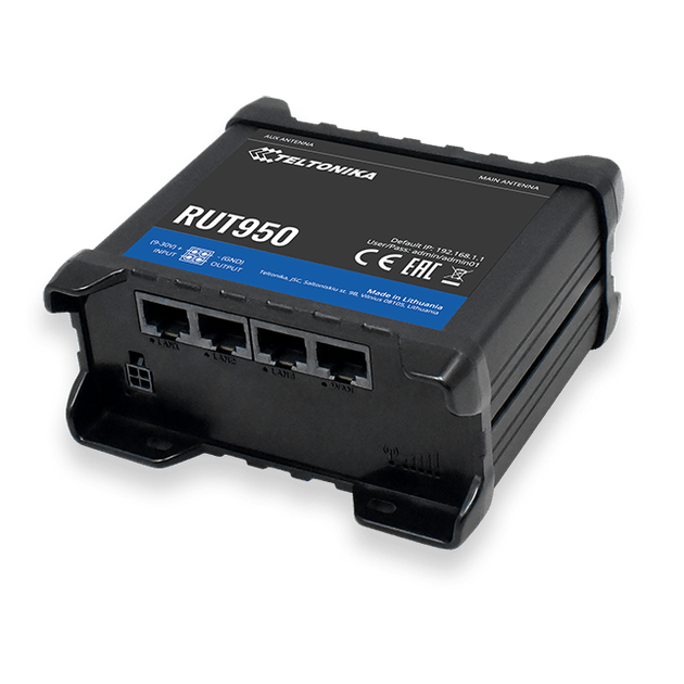 Маршрутизатор Teltonika RUT950 2G/3G/4G Router Dual-SIM - Фото 1 Маршрутизатор Teltonika RUT950 2G/3G/4G Router Dual-SIM - зображення 1